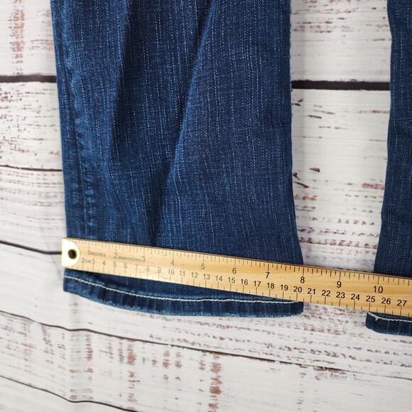 BKE Stella Boot Jeans 26x31.5 Medium Wash Distressed Stretch Embroidered Pockets - Picture 8 of 8